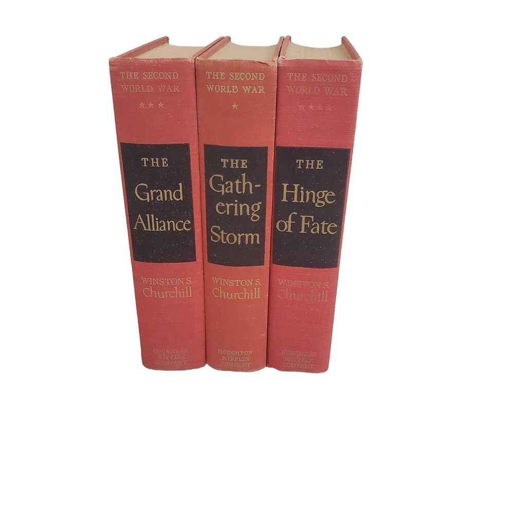 Winston S Churchill 3 Volumes 2nd World War Hardcover 1950 Homeschool Education